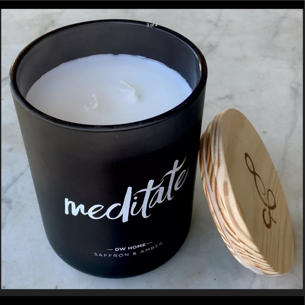 DW HOME CANDLE MEDITATE SAFRON AMBER INHALE EXHALE NEW 26 oz 2 WICK